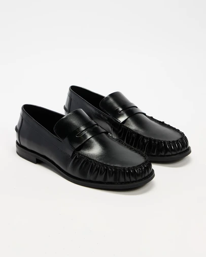 AERE - Men's Leather Penny Loafers