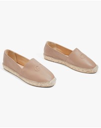 Country Road - Cr Logo Leather Espadrille