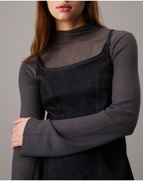 Calvin Klein Jeans - Fitted Denim Slip Dress