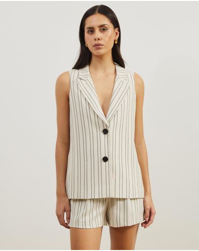 Cream Pinstripe