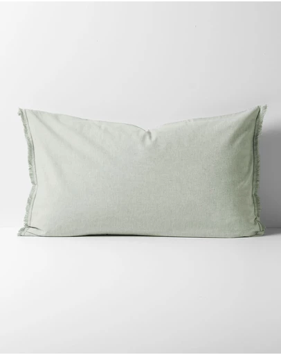 Aura Home - Chambray Fringe Standard Pillowcase
