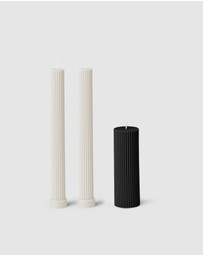 Black Blaze - Column Pillar Candle Combo