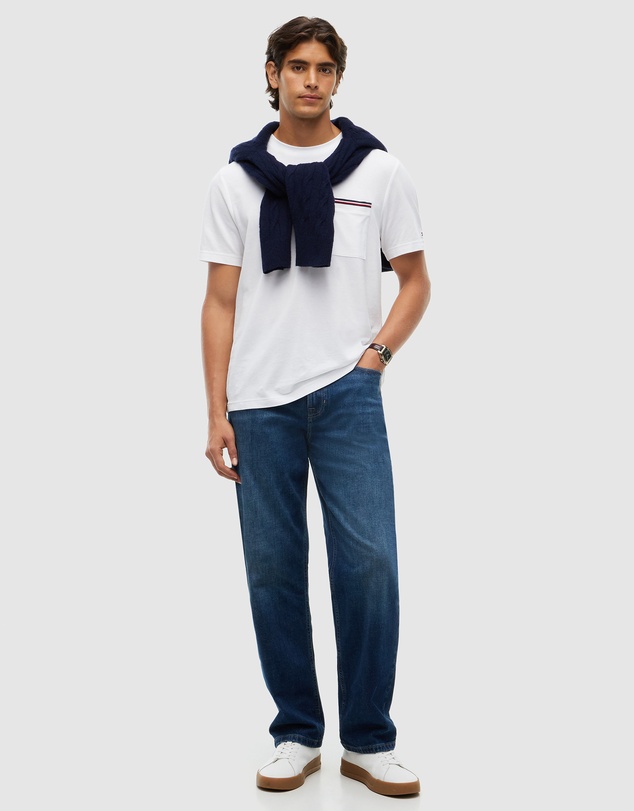 Tommy Hilfiger - Global Stripe Pocket Pique T-Shirt