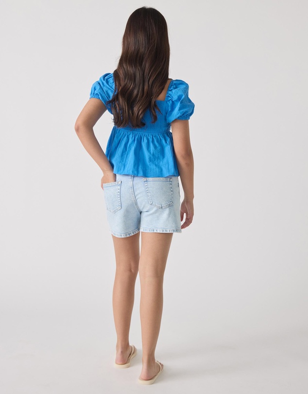 Decjuba Kids - Melody Puff Sleeve Top - Teens