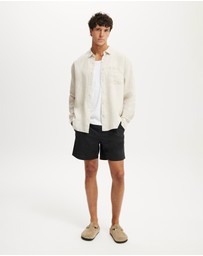 Cotton On - Relaxed Linen Long Sleeve Shirt