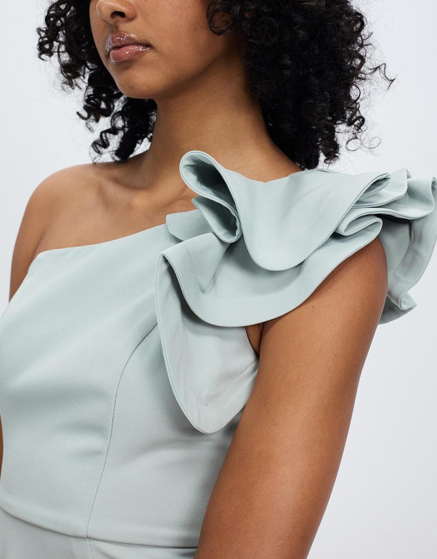 Bariano - Sue Frill Shoulder Gown