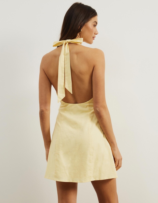 Atmos&Here - Drew Halter Linen Blend Mini Dress