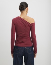 AERE - Hazel Cupro Off Shoulder Top
