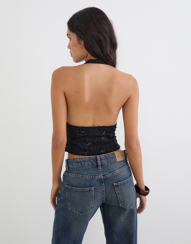 Motel Rocks - Cosio Sequin Knit Halter Top