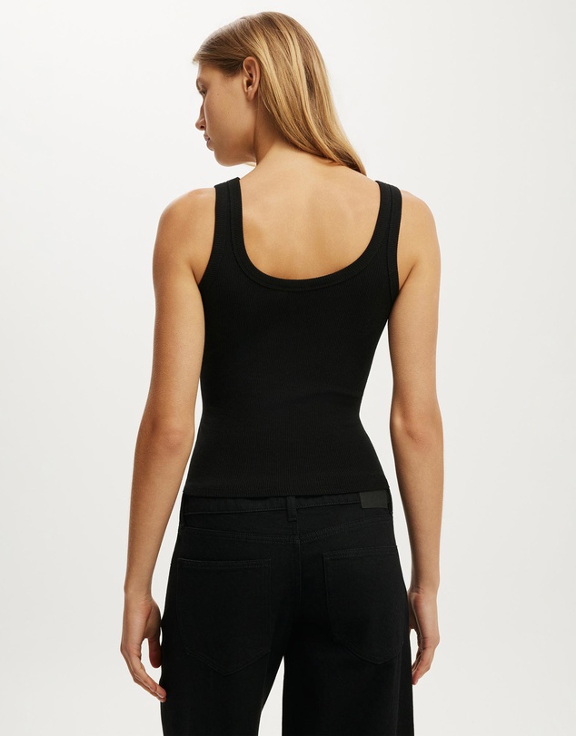 Cotton On - Blake Rib Scoop Tank