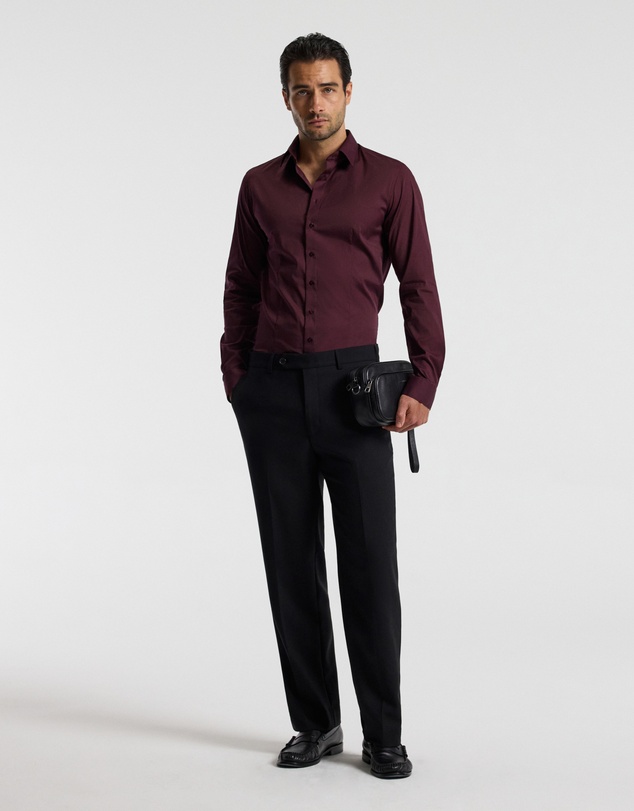 Calibre - Stretch Cotton Poplin Shirt Oxblood