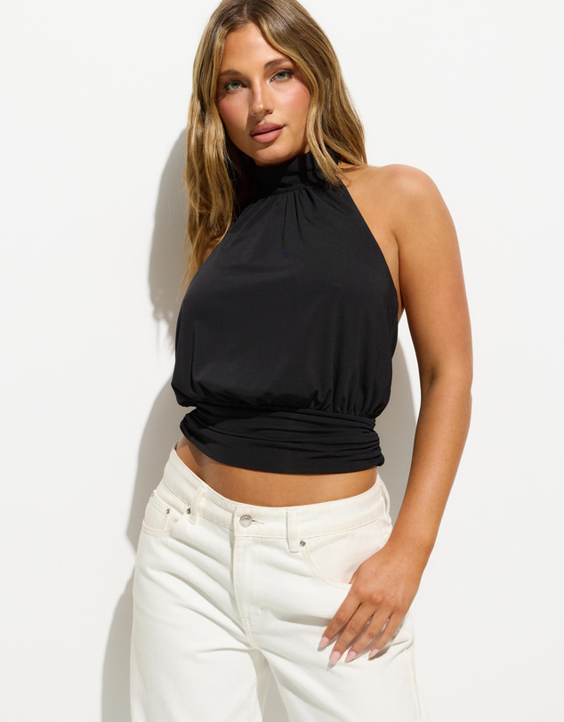 Dazie - Venue High Neck Halter Top