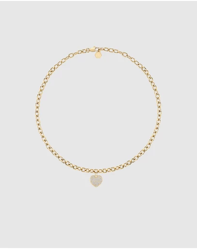 Philipp Plein - Philipp Plein Rocked Heart Gold-Tone Necklace