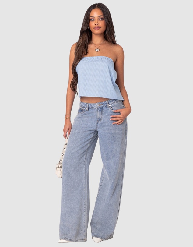 EDIKTED - Toby Striped Tube Top