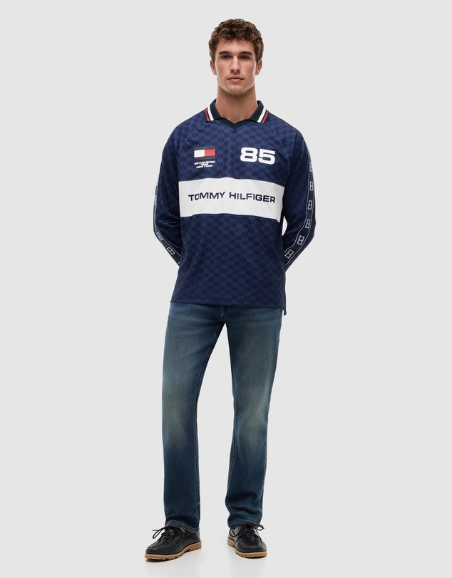 Tommy Hilfiger - Geometric Flag Print LS Rugby Shirt