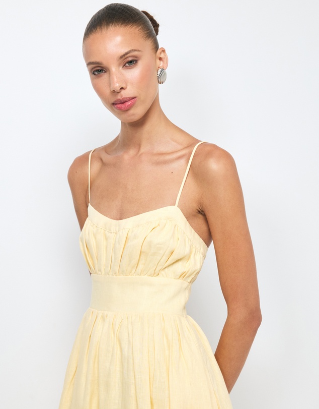 AERE - Gracelyn Linen Midi Dress