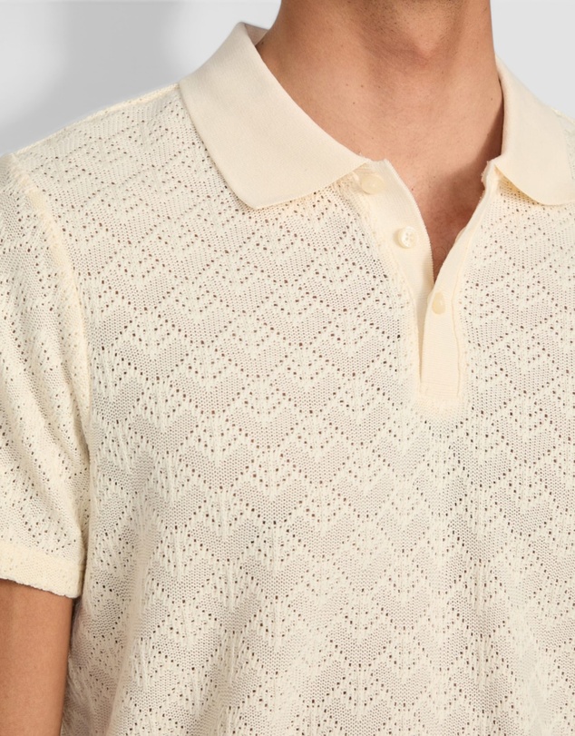 GUESS - Logan Knitted Short Sleeve Polo Shirt