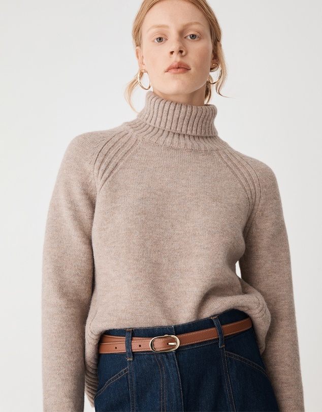 Forcast - Jada Notch Hem Turtleneck Knit
