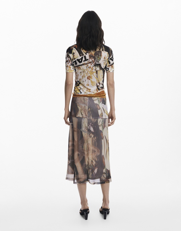 Desigual - Collage tulle skirt