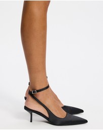 Atmos&Here - Kaia Satin Sling Back Heels