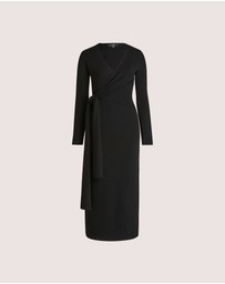 SABA - Elle Wool Blend Wrap Knit Dress