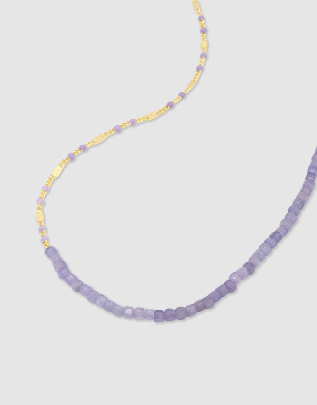 Wanderlust + Co - Tanzanite Lavender Gold Necklace