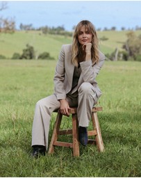 IDA+S - Liora French Silk Wool Collarless Haute Couture Suit Jacket