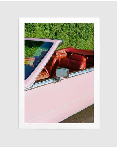 Olive et Oriel - Pink Cadillac by Bethany Young Art Print