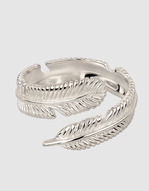 Kuzzoi - ICONIC EXCLUSIVE - Feather Band Ring in 925 Sterling Silver