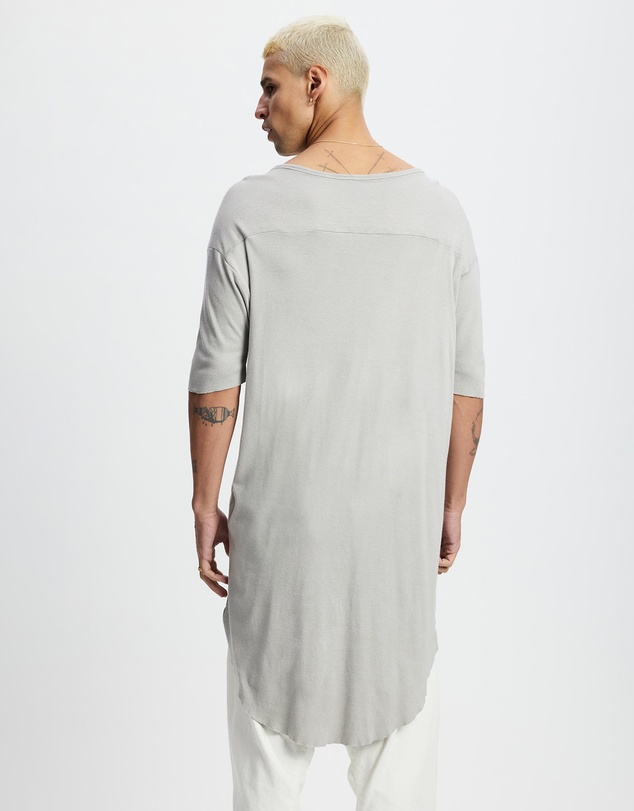 Surrounded By Ghosts - The Muscovite Relaxed Cotton Rib Long Tail T-Shirt