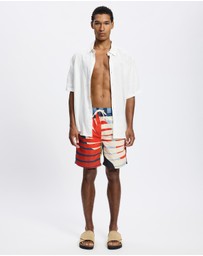 Scotch & Soda - Printed Longer-Length Swim Shorts