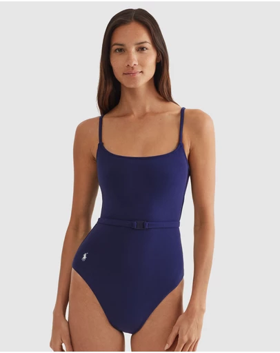 Polo Ralph Lauren - Terry Kennedy Belted Low Back Swimsuit