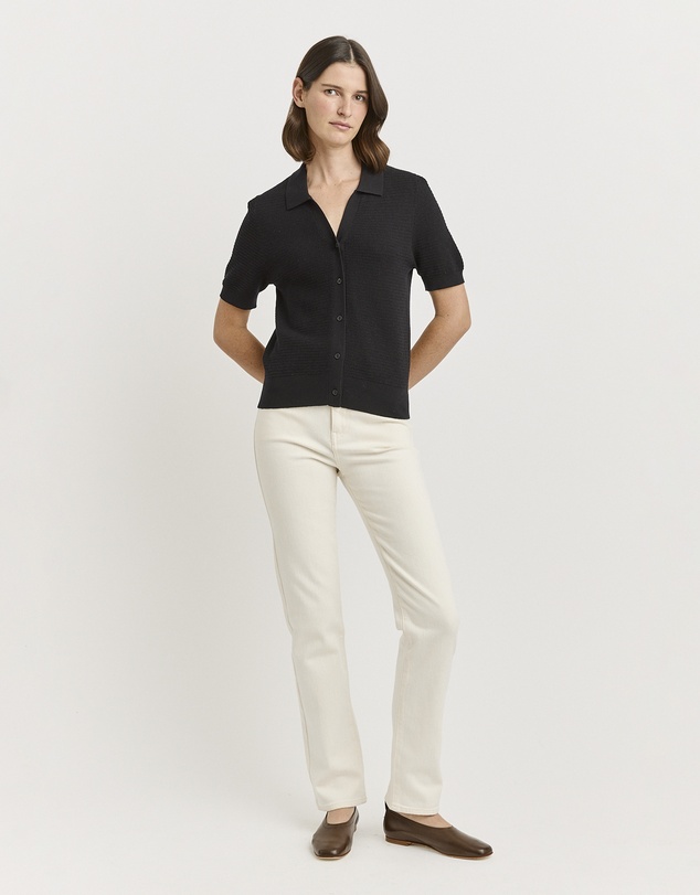 Toorallie - Grain Stitch Button Polo