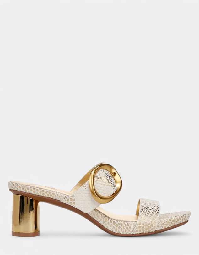 Naturalizer - Ida Dress Sandal - White/Gold Snake