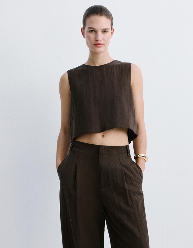 M.N.G - Lyocell Top with Buttons On The Back