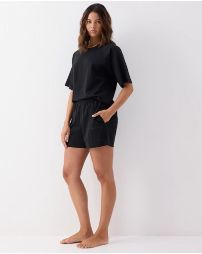 Wanderluxe Sleepwear - Taylor Shorts Black