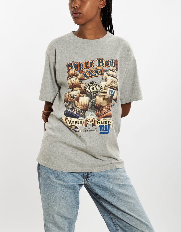 Vintage by The Real Deal - Pre Loved - Vintage NFL Ravens v Giants Super Bowl Tee