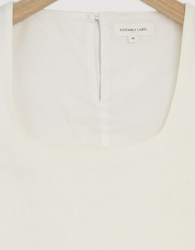 Revibe - Repaired Assembly Label Linen Womens Tops