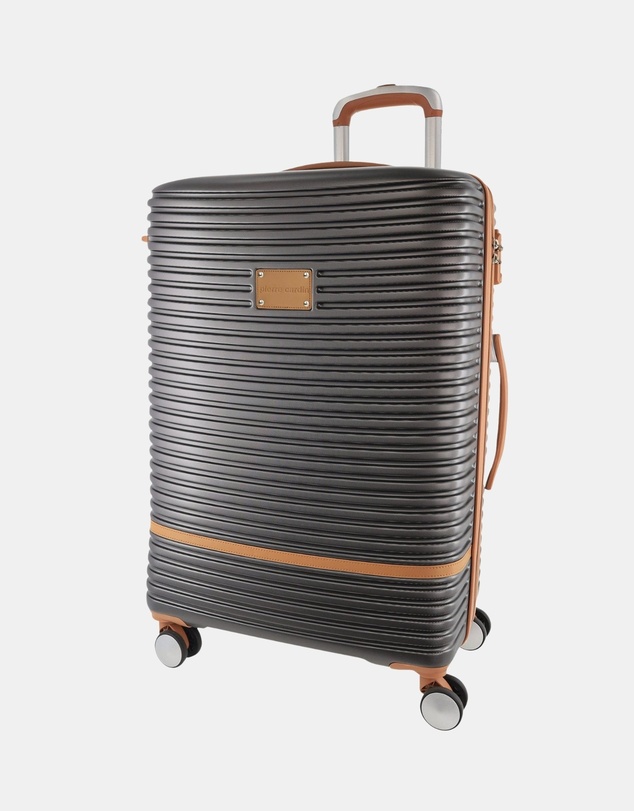 Pierre Cardin - Pierre Cardin Classique Large Hard Shell with Mini Beauty Case Set + Leather Tag