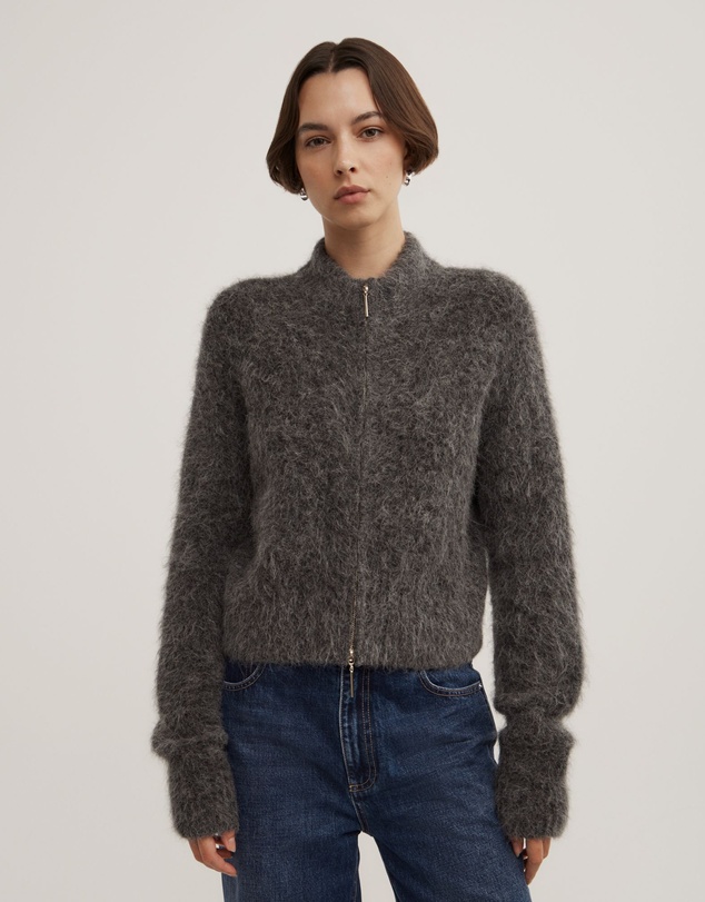 Witchery - Fluffy Funnel Bomber Jacket