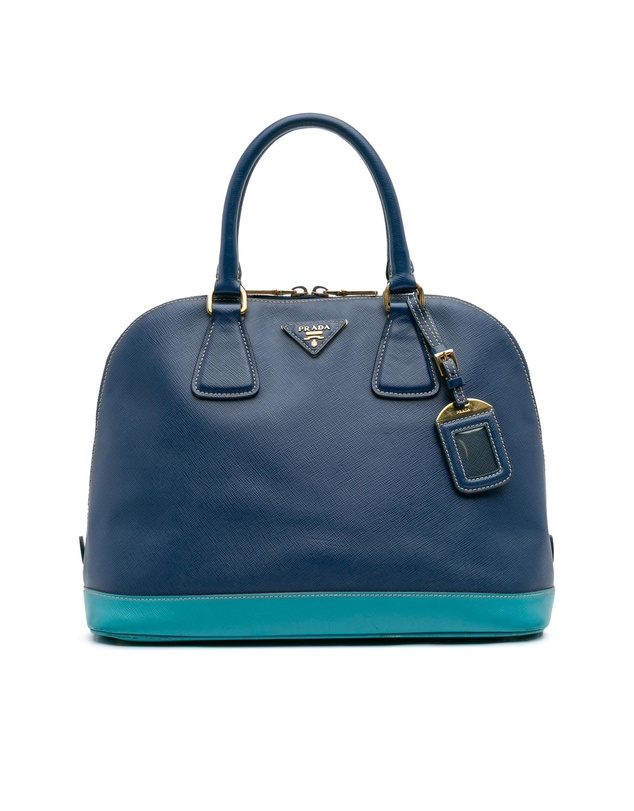 Pre-Loved by Azura Reborn - Pre-Loved Bicolor Saffiano Lux Promenade Dome Handbag