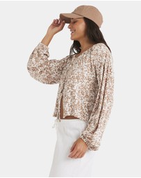 Roxy - Womens Kerlina Tie Top Long Sleeve Shirt