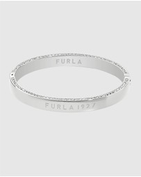 Furla - Furla 1927 Crystal Silver-Tone Bangle Bracelet