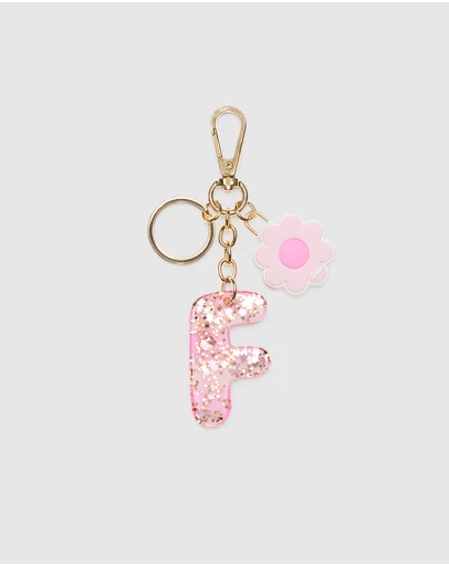 Seed Heritage - Pink Stripe Initial Keyring