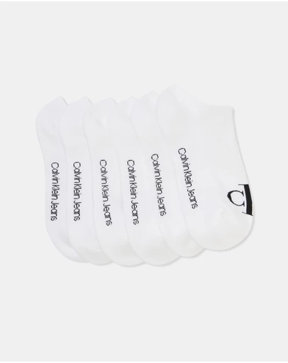 Calvin Klein - 6-Pack CK Monogram Low Cut Socks