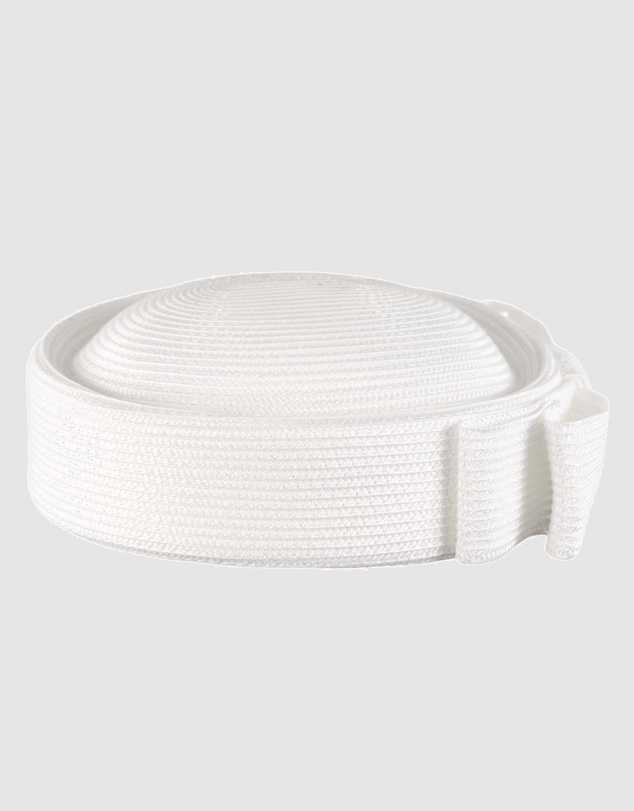 Max Alexander - White Braid Pillbox Hat