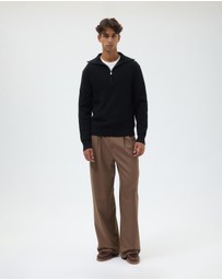 AERE - Wool Blend Quarter Zip