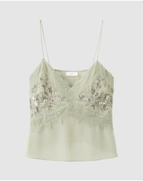 M.N.G - Embroidered Applique Top