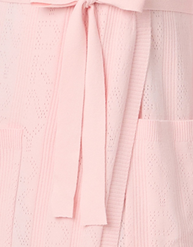 DKNY - Logo Pointelle Knit Short Dressing Gown House Robe