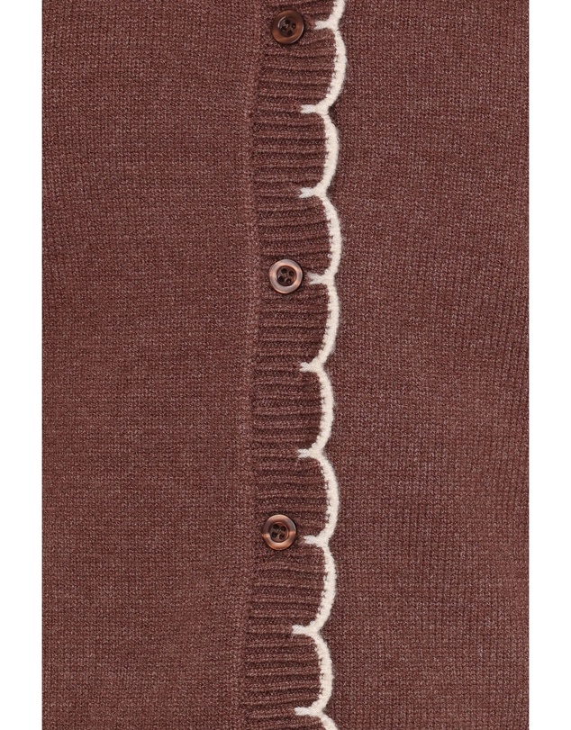 Petal & Pup - Payton Scallop Cardigan - Brown